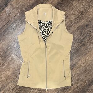 Tail Tan Vest with Leopard Lining